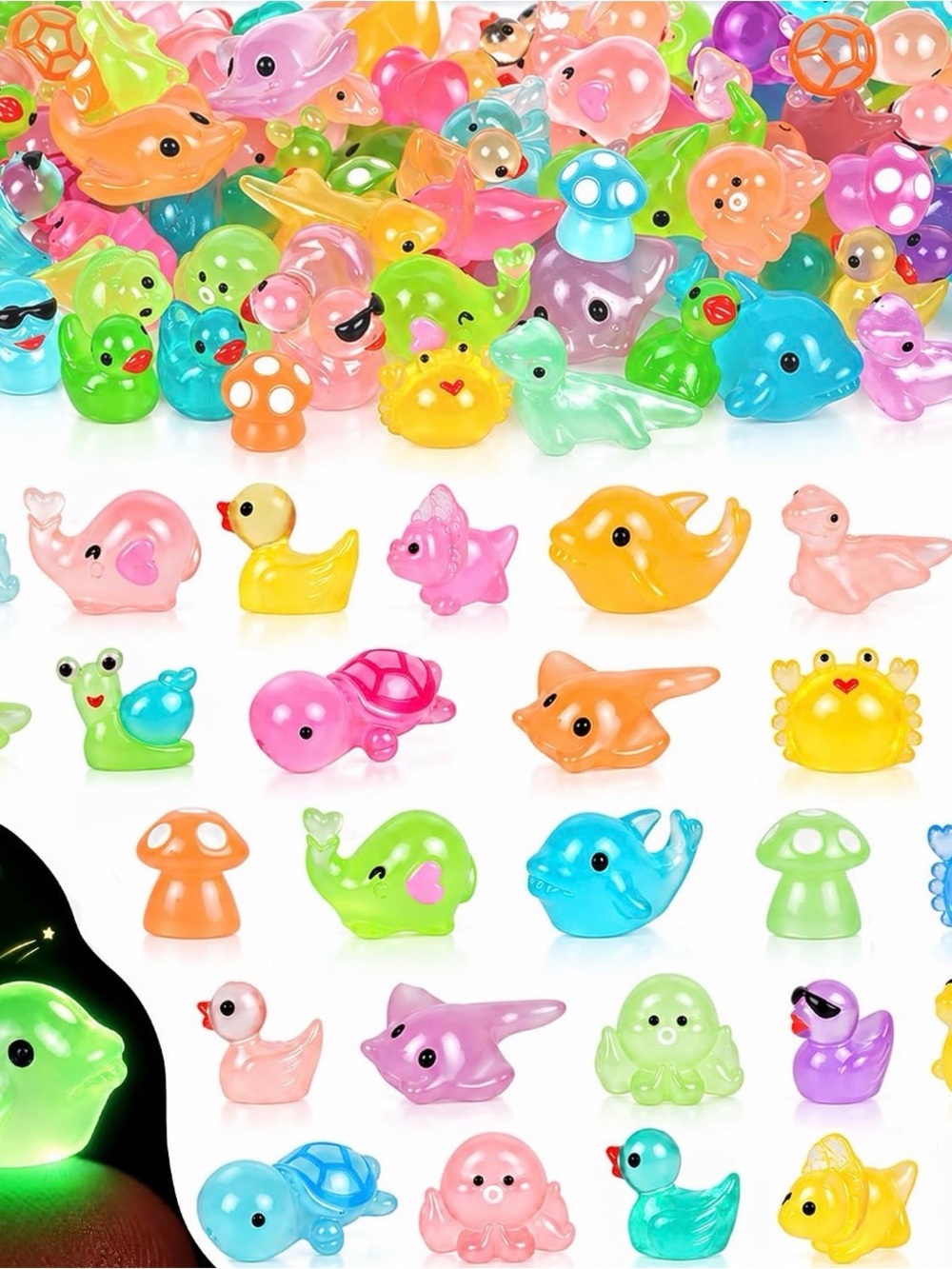 Rainbow Mini luminous Animal
 Multicolor 100 pieces